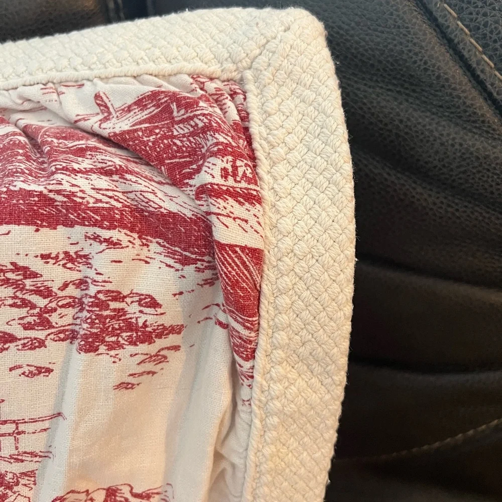 Pottery Barn Red and White Toile Pillow Covers​